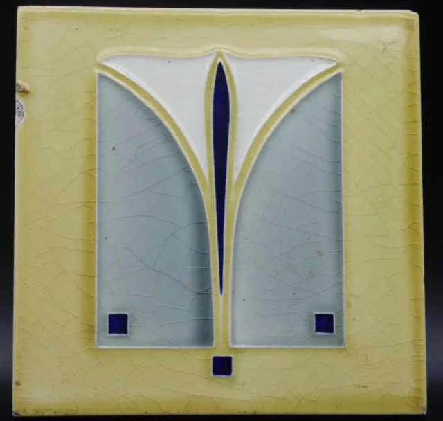 ° Rare DTAG German Geometric Art Nouveau Tile Fliese dEsIgN Jugendstil Carreau