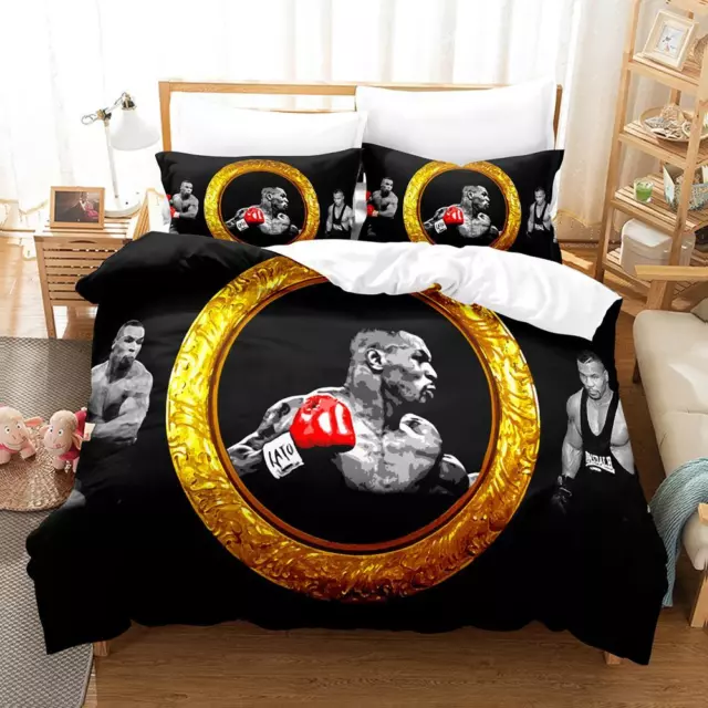Boxing Champion Bedding Set Mens Gift Quilt Duvet Cover Single Double King Size