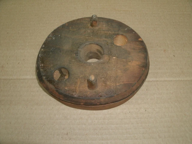 Wood Block Hat Mold Millinery Form Base ?
