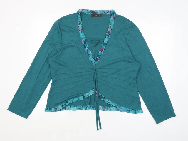Alex & Co Damenbluse blau Viskose Basic Größe 18 quadratischer Ausschnitt