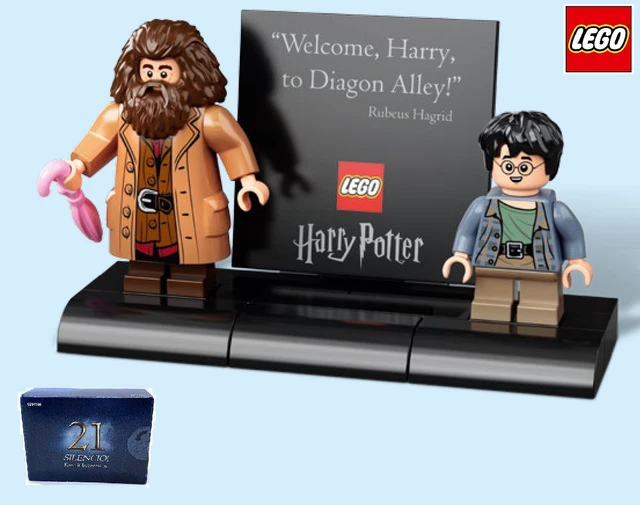 LEGO HARRY POTTER Diagon Alley 75978 Silencio Box 21 Harry Hagrid and Sign 26.95 PicClick UK