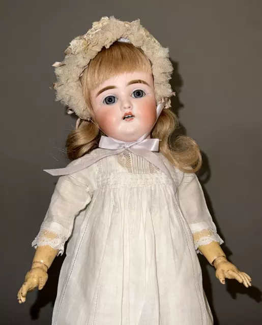 SOLD Antique DEP Size 7 Antique French Bisque Doll, 17.5 IN