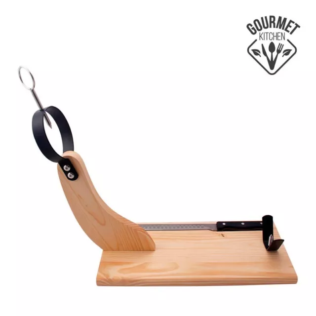 Jamonero madera Premium + cuchillo jamonero soporte jamon envios en 24-48 horas