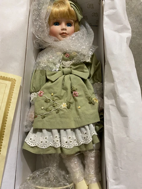 Heritage Signature Collection Polly’s Tea Party Porcelain Doll 16" - 12345