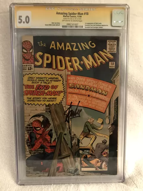 Amazing Spiderman #18 CGC 5.0 Signed by Stan Lee!!!