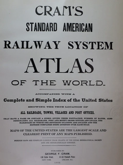 Old 1902 Cram Atlas Map ~ RUSSIA ~ (LG13x18) #1384 2
