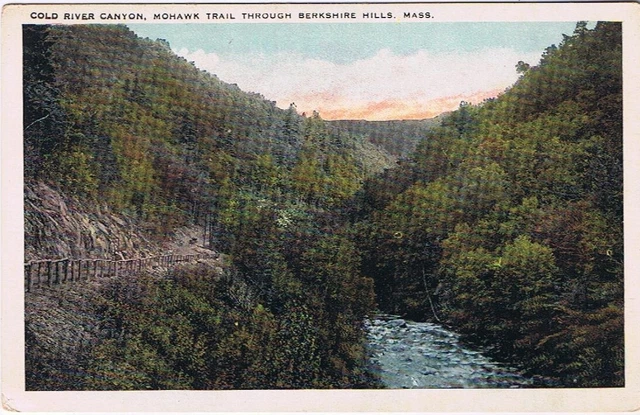Postcard Cold River Canyon Mohawk Trail Through Berkshire Hills Massachusetts
