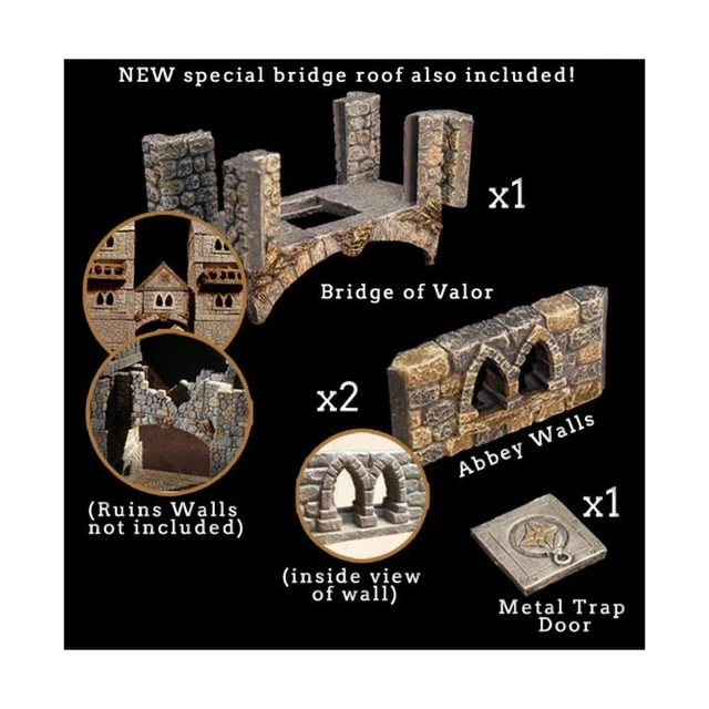 Dwarven Forge Castle Builder Bridge of Valor Add-On Pack New