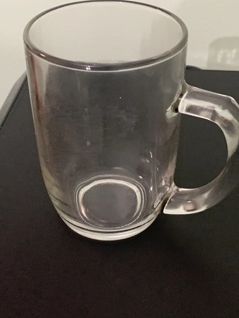 Home Essentials Set of 4  Glass Coffee Mugs 15 oz. NIB