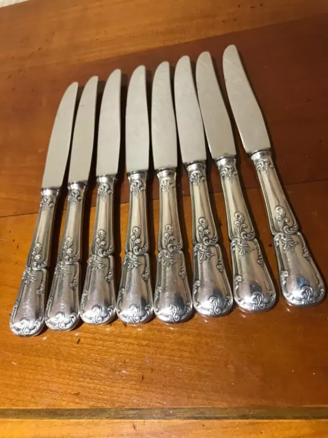 8 Couteaux A Dessert Ou Fromage Metal Argente Style Louis Xv -Francois Frionnet
