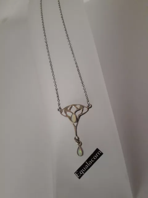 Art Nouveau Collier Opal 925er Silver Unique Jewelry - New