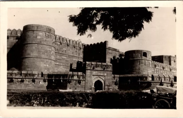 India Vintage RPPC Old Fort Agra Amar Singh Gate Postcard
