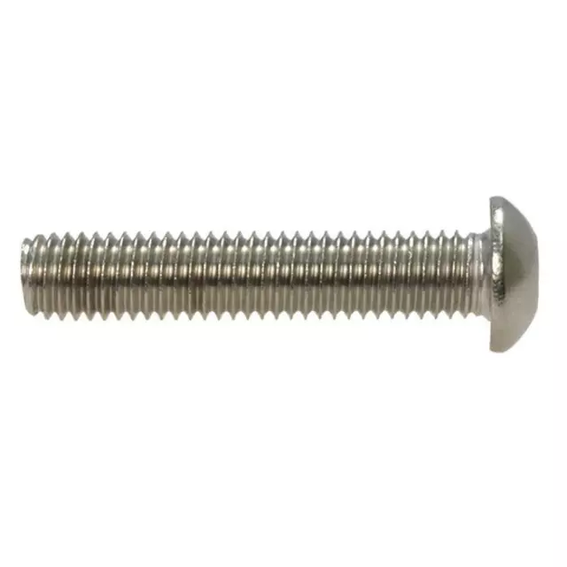 M8 (8mm) x 1.25 pitch Metric Coarse BUTTON Head Socket Screw Allen Stainless 2