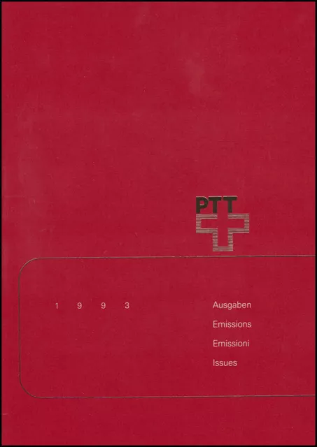 PTT-Jahrbuch Schweiz 1993, alle Marken mit Ersttagsstempel
