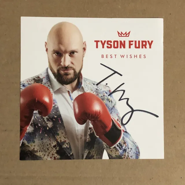 Tyson Fury Hand Signed Promo Photo Card / Boxing Autograph / + CD