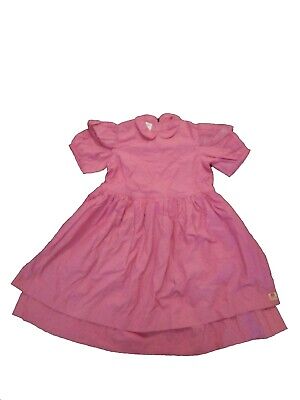 New Oilily Kids Girls Pink Short Sleeve Long Dress 100% Cotton Size 122 7