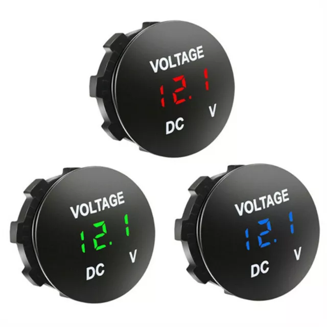 Panel Digital DC 12V-24V Car Voltmeter Motorcycle Voltage Meter Battery Gauge