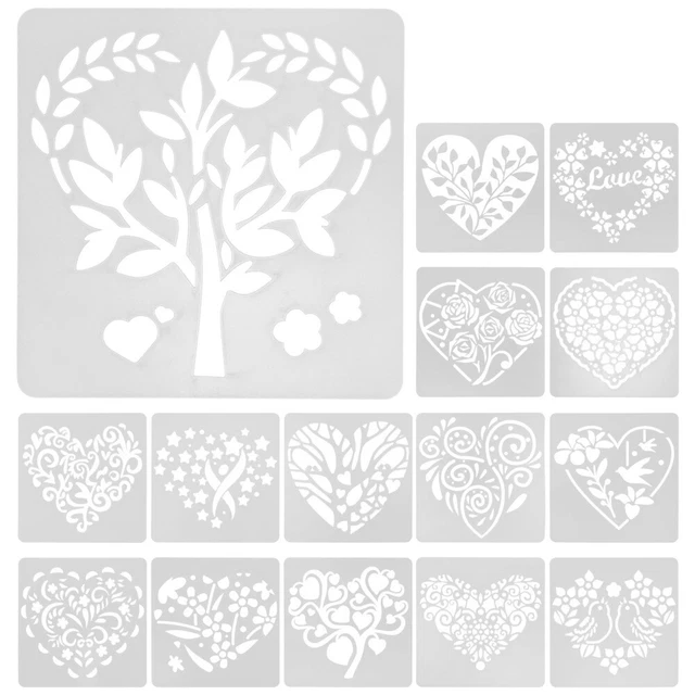 Lot De 15 Pochoirs En PET Pour Décorer Pain, Gâteaux, Biscuits - Motifs Fleurs, Animaux, Inscriptions - 15x15 Cm