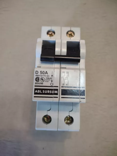 Abl Sursum Altech Corp D50A 2 Pole Circuit Breaker 2Du50 50A 480Y / 277V