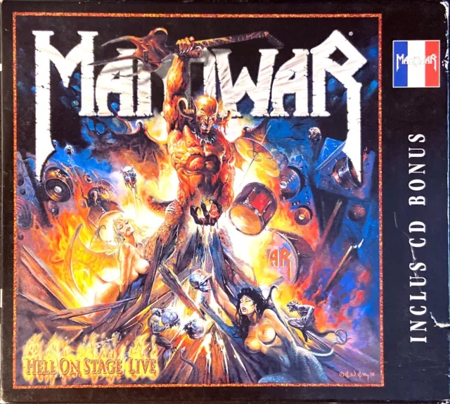 FRENCH 2xCD ALBUM +CD BONUS MANOWAR HELL ON STAGE LIVE +SLIPCASE SPECIAL EDITION