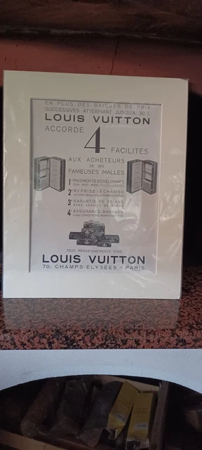 Manifesto del 1933 Louis Vuitton Malles originale e già pronto per essere espost