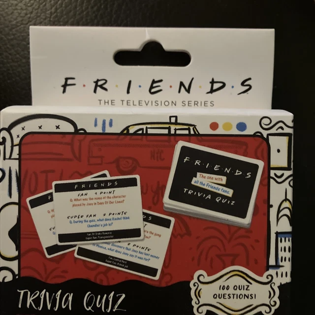 FRIENDS TV SERIES Official Licensed Trivia Quiz, 100 Question Card Game