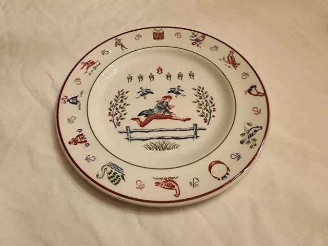 10 Lords Leaping Johnson Brothers 12 Days of Christmas Luncheon Plate 8 3/4"