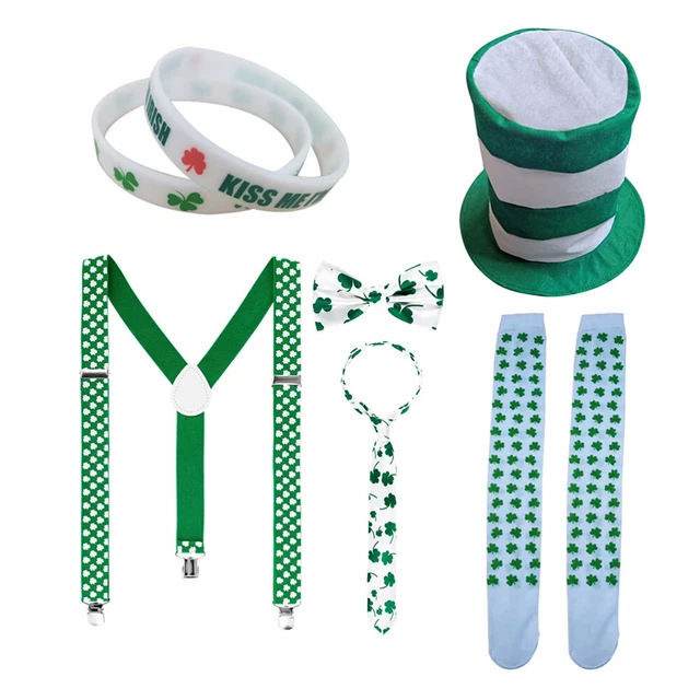 7 pz accessori giorno di San Patrizio sfondo festa verde