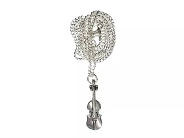 Miniblings Geigen Geigenkette Violín Collar 45cm Instrumento Musical Plata Mini