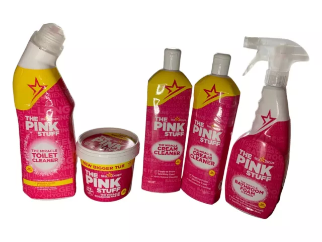 Stardrops - The Pink Stuff - The Miracle Scrubber Kit - 2 pots de pâte de  nettoyage Miracle avec outil à récurer électrique et 4 têtes de brosse de