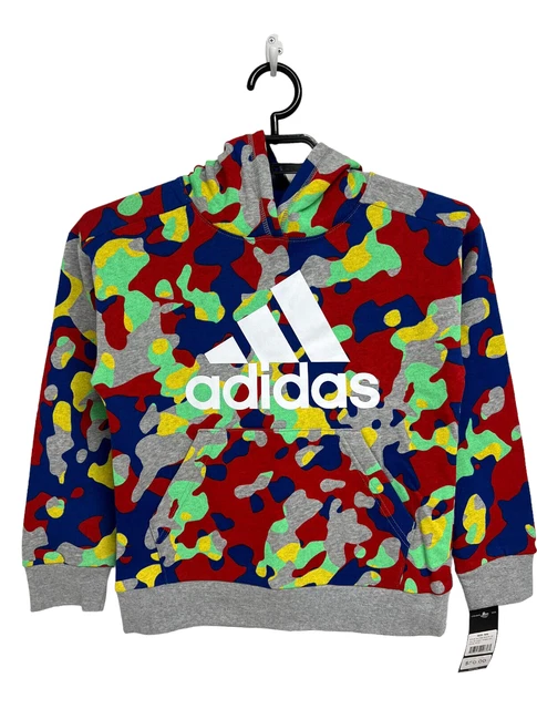 Adidas Ragazzi' Felpa con Cappuccio Pullover Core Camo TAGLIA S (8)