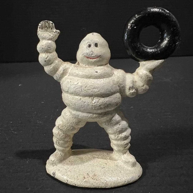 Bibendum Figure Michelin Man Cast Iron Vintage H8.5 × W6.5 × D3㎝ Used
