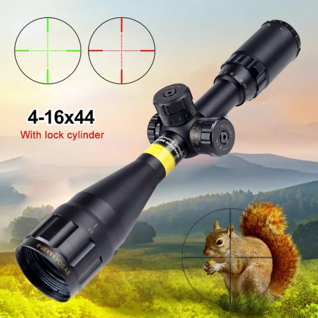 4-16x44 Riflescope Optic Rifle Scopes Side Parallax Mil Dot Optical Gun Sights