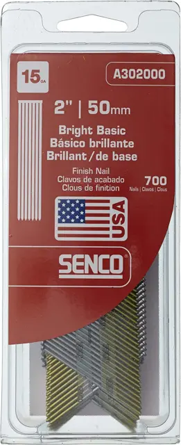 Senco A302000 15 Gauge by 2" Bright Basic Finish Nail