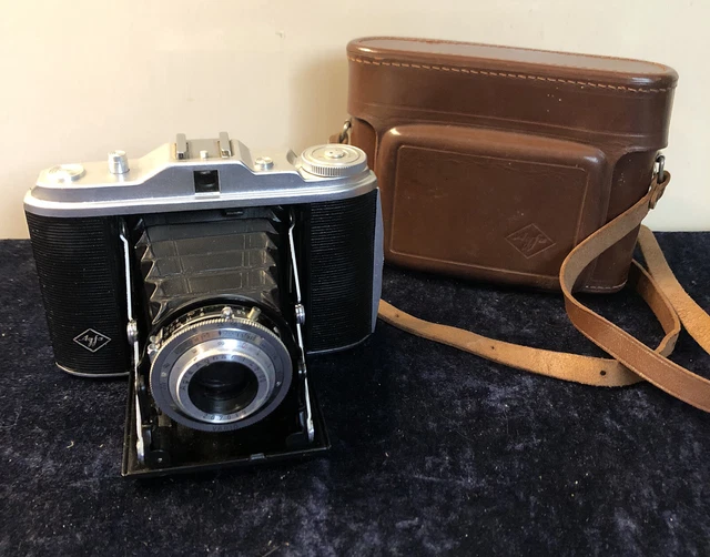 Cámara Agfa Isolette con bolsa de cuero (3)