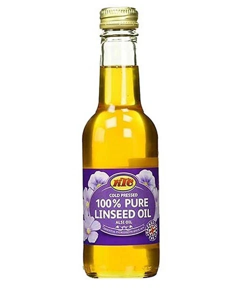 KTC 100% Pure Cold Pressed Linseed/Flaxseed Oil (Alsi Oil) - 250ml (pack of 2)
