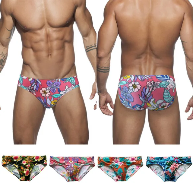 Mens Low Waist Swim Briefs Trunks Swimming Shorts Pants Sexy Swimsuit With Pads✯ 3