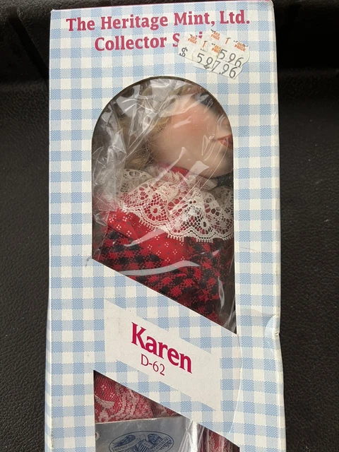 Vintage 1989 Heritage Mint Ltd.  Karen Country Collection 16" Porcelain Doll