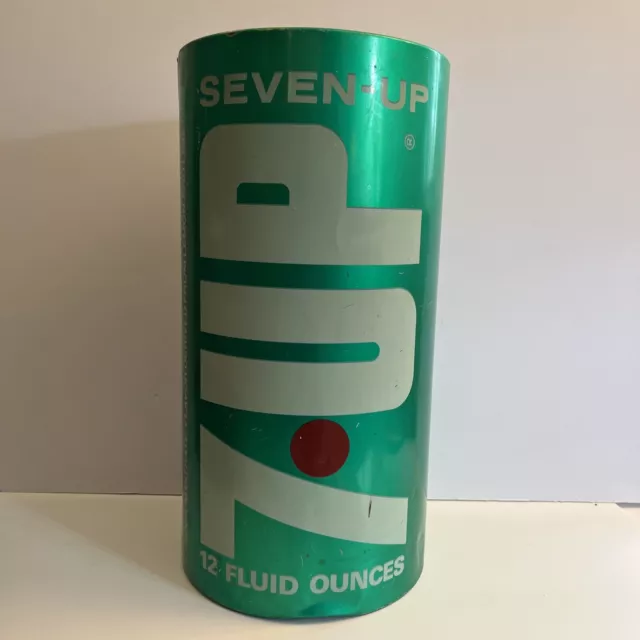 Vintage Cheinco Seven-Up 7Up The Uncola Soda Metal Trash Can Waste Basket