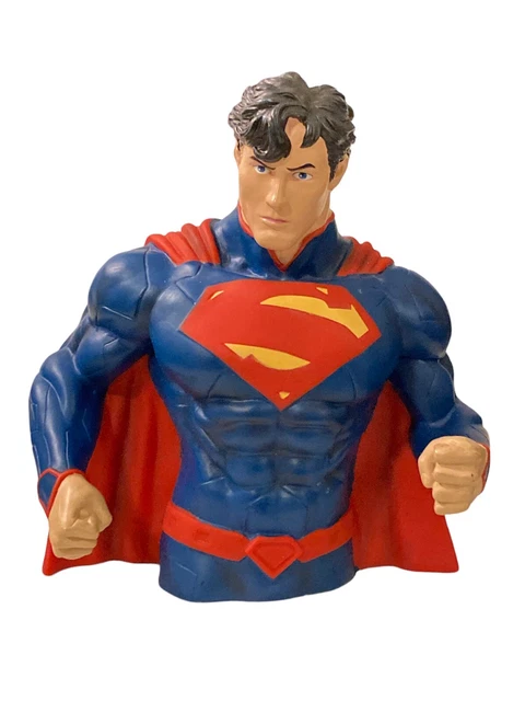 Monogram Superman Bust Coin Bank DC Comics Molded Plastic Bust