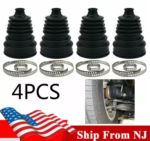 Universal CV Joint Boot Kit Drive Shaft Clamp Steering Machine Dust Rubber Cover