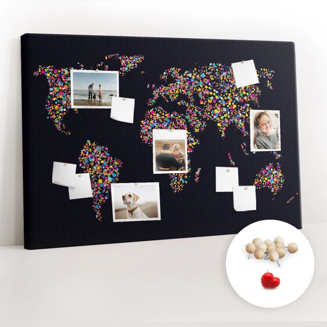 Bacheca In Sughero Autorigenerante 30x20 Cm | Con Cornice In Legno | Per Appunti, Foto E Promemoria | Da Parete - Foto 7