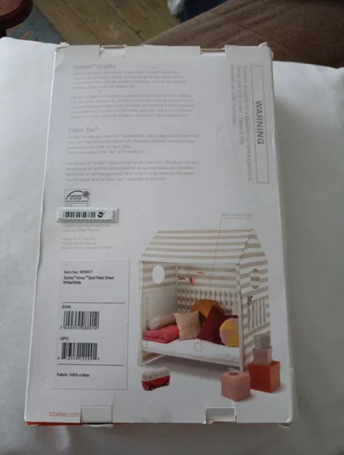 Stokke Home Bed Fitted Sheets 2 Pcs 132×70 Cm. white sheets bed cotton baby cot 2