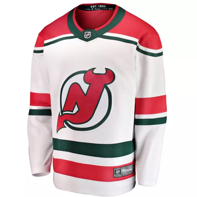 NHL Trikot Jersey New Jersey Devils Breakaway Fanatics Eishockey Alternate weiß