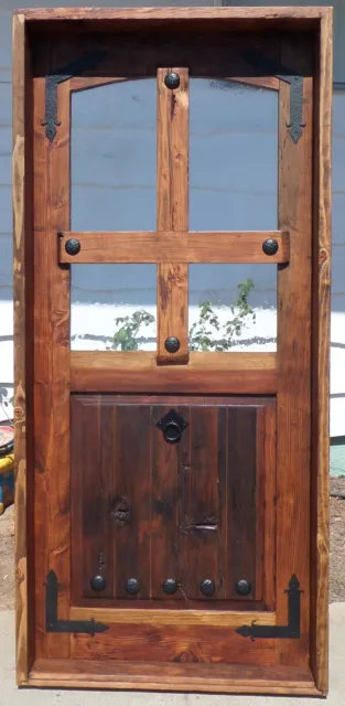 Rustic reclaimed solid lumber Dutch top door farmhouse wineroom castle storybook 2
