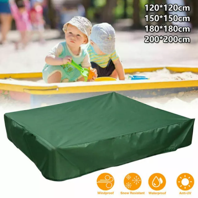 Sandpit Cover Bench Seat Ball Sand Oxford Waterproof Pit Sandbox Square Kids Toy 3