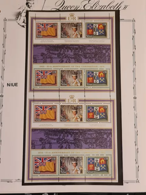 1978 UMM Niue GB QE2 Coronation 25th Anniversary Commonwealth Omnibus