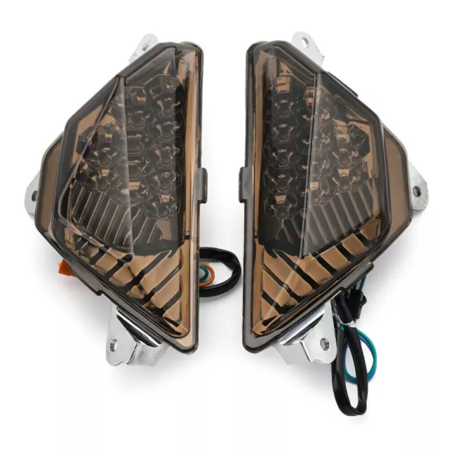 For Kawasaki Ninja 300/400/650/1000 ZX6R/ZX636 Smoke Front LED Turn Signal Light