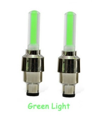 Fltaheroo 4 X Bouchon De Valve Lumineux LED Vert pour Velo Moto Voiture Scooter 
