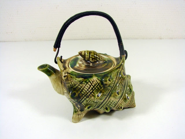 Théière Abstraite KRUEGER 1993 - Faïence Multicolore Signée - Objet De Collection Rare